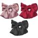 3 Pieces Bowknot Hair Barrettes Hair Bows for Women Big Bow Hair Clips Hair Clips Soft Silky Satin Hair Clips with Bow - Buy Online on GoSupps.com