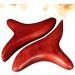 2-Piece Dark Red Wood Massage Stick & Gua Sha Tool | Thai Facial & Body Massage Tools - International Shipping - Buy Online on GoSupps.com