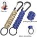 Senhai 5-Piece Paracord Keychain Set with Carabiner | Durable Braided Lanyard Ring Clip for Keys Knives & Flashlights | Perfect for Camping & Hiking | Available in 5 Colors - Buy Online on GoSupps.com