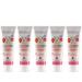 Logodent children toothed strawberry (5x50 ml) natural combination of active ingredients from strawberry aroma and organic family organic toothpaste vegan fluoride-free natural cosmetics