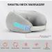 CONQUECO Shiatsu Neck and Back Massager with Heat - Rechargeable Cordless Soft 3D Kneading Beads for Pain Relief - Perfect Gift for Cervical Relaxation at Home or Office - Buy Online on GoSupps.com