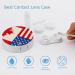 Shop Cute American & Canada Flag Contact Lens Case - Portable Round Storage Kit with Mirror for Travel & Daily Use - Buy Online on GoSupps.com