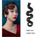 Bangs Hair Clip Finger Wave Bangs Clip In Bangs 10" Vintage Ripple Bangs Synthetic Hairpieces Black Retro Hand-pushed Bangs for Photography Cosplay Costume Party Bangs Clip in Hair (Color : A) - Buy Online on GoSupps.com