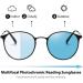 Photochromic Multifocal Progressive Reading Glasses for Men & Women - No-Line Anti Blue Light Black 1.5x - Buy Online on GoSupps.com