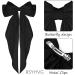 RSYHVG 2 Pieces Soft Silky Satin Hair Clip Long Tail French Ribbon Hair Pins Metal Bowknot Clips 90's Accessories for Party Valentine's Day Women Girl (Black+Black) - Buy Online on GoSupps.com