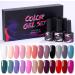Nail Polish Gel 6Pcs/Set x8.5ml Soak Off Gel UV LED Semi Permanent Varnish for Nail Art 100Colors for Base Top Coat Gifts - (Color: STE18) - Buy Online on GoSupps.com
