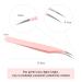 Buy Independent Pink Stainless Steel Curved Tweezers for Eyelash Extensions - Professional Striped Dolphin Form LW-HT | International Shipping Available - Buy Online on GoSupps.com