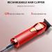 Hair Clippers USB Rechargeable Electric Beard Trimmer Barbers Hair Grooming Kit Red Metal Beard Trimmer - Buy Online on GoSupps.com