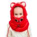 Happy Cherry - Children Sturmhauben Ski Winter Boy Girl Hut with scarf polar hat with neck protection balaclava thermal cartoon hooded for cycling outside - 2-8 years 3-12 years of red