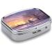 Pill Box Winter Print | 2 Compartment Portable Medicine Organizer | Decorative Metal Pill Case for Pocket & Purse - Shop Now - Buy Online on GoSupps.com