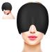 Baogaier migraine mask headache hat cooling gel cool cap reversible cooling pads reusable cooling mask cooling & warming headache relief cap for nervousness stress relief eyes black