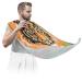 Print Tiger Strip Beard Bib Beard Hair Catcher for Men Shaving Waterproof Non-Stick Hair Catcher Grooming Cloth with 2 Suction Cups