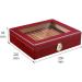 Portable Transparent Window Spain Cedar Cigar Case Wood Travel Cigar Humidor Set with Humidifier Hygrometer red Storage Box - Buy Online on GoSupps.com