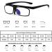 Blue Light Blocking Reading Glasses For Women Men Trendy Flip Cover Readers Anti Eyestrain Glasses(Couleur:Noir Grandeur:2.0x) - Buy Online on GoSupps.com