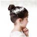 ifundom Rhinestone Bridal Comb floral hair comb bride Bridal Side Combs pearl bridal hair comb bridal headpieces for wedding pearl hair comb for women Small and fresh Miss flowers - Buy Online on GoSupps.com