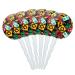 GRAPHICS & MORE Batman Batman Street Sign Pattern Cupcake Picks Toppers Decoration Set of 6 Multi