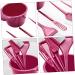 Angoily 1 Set Hairdressing Tool Hair Color Mixing Bowl Hair Tint Bowl Applicator Mixology Kit Pro Tools Home Highlight Kit Hair Coloring Stirrer Hair Dye Cream Stirrer Major Abs Red Brush - Buy Online on GoSupps.com