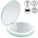 Compact Rechargeable Lighted Makeup Mirror - 1X/10X Magnifying, 10 LED Lights, Portable Handheld Mirror for Travel, Purse, and Handbags - Large 5 Double-Sided Folding Mirror (Green) - Buy Online on GoSupps.com