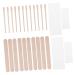 Minkissy 400 pieces of disposable beauty bar Tool for body hair removal wax strips made of fleece fabric woodwax spatula Wax strips make natural birch medium template
