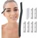 Beedozo Bartkantenrasierer - Hair Styling Thinning Razor & 6 Blades | Mustache Edger & Eyebrow Formers for Men | Perfect for Travelers - Buy Online on GoSupps.com