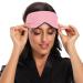 Haskirky Light Blocking Eye Mask - Adjustable Breathable Adult Men and Women Travel Mask for Yoga, Meditation, Office, and Deep Sleep - Pale Pink - Buy Online on GoSupps.com