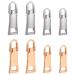 8 pieces of zip pendant zipper slider pull tab zip zipper replacement zipper repair set for jackets case bag