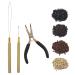 Black Hair Extensions Tool Kit with Pliers, Pulling Hook, and 500 Micro Links Rings Beads - Black Hair Pliers Included - Buy Online on GoSupps.com