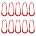 Honbay 10 x robust U-shaped nylon zipper fans zipper extension replacement for backpacks luggage bags clothing (red)