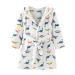 JZLPIN Unisex Baby Hooded Bathrobe Children Flannel Pajamas Dressing Gown for Boys Girls 4-5 Years Dinosaur A