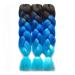 RN BEAUTY Synthetic Jumbo Braiding Hair 24 Inch - Ombre Jumbo Braids 3 Bundles Deal for Twist Crochet Weave Braid - Heat Resistant High Temp Fiber - Black/Blue/Azure - Buy Online on GoSupps.com