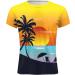 Men's Casual Fashion Graphic Print Short Sleeve Athletic Shirt - Y-c-yellow Medium - Buy Online on GoSupps.com