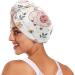 Pink Pigs Flowers Hair Towel 2 Pack | Super Absorbent Quick Dry Hair Turbans for Women & Girls - Buy Online on GoSupps.com