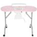 Folding Nail Table - Round Corner Manicure Station for Salons | International Shipping (220V European Standard) - Buy Online on GoSupps.com