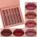 Dulele 6-Piece Velvety Matte Lip Gloss Set - Waterproof Durable Liquid Lipstick | Non-Stick Cup Makeup Cosmetics (Color A) - Buy Online on GoSupps.com