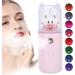 Qukaim Facial Mist Sprayer Cute Cartoon Animal Facial Mist Sprayer Portable Skin Moisturizing Nano Spray for Home Office Pink - Buy Online on GoSupps.com