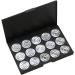 Outanaya 15 Eyeshadow Case Empty Cosmetic Travel Makeup Case Cosmetic Cases for Traveling Empty Makeup Silver - Buy Online on GoSupps.com