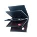 SZDYM 4-Layer Empty Magnetic Palette Book Set with Spatula and Metal Stickers - Black PU Leather Surface - Makeup Depotting Kit - Buy Online on GoSupps.com