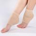 Gel Heel Protector Relieve Heel Pain and Heal Dry Cracked Heels Silicone Heel Cups 3 Pairs Repair Socks Heels Breathable Open Toe Moisturizing Gel Heel Socks for Dry Hard Heels Flesh Pink