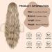 YEESHEDO Long Wavy Ponytail Hair Extension- 26 Inches Light Brown with White Highlights | Clip in Drawstring Curly Synthetic Hairpiece for Women - Buy Online on GoSupps.com