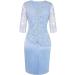 Womens Plus Size Floral Lace Sheath Dress - Knee Length Work Casual Party Cocktail Dress (Blue, Size L) - Buy Online on GoSupps.com