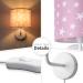 Paco Home Kids Wall Lamp - Pink Fabric Lampshade with Stars & Clouds for Baby Room | E14 Plug - Perfect Girls' Decor - Buy Online on GoSupps.com