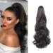 Ponytail Extension Claw Clip Ponytail Extension Curly Ponytail Extension Hair Extensions Ponytail Long Wavy Hair Extensions Curly Wave Claw Clip Ponytail Hairpiece Natural Black