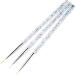 3Pcs Nail Drawing Pens Easy-Grip Multipurpose Easy To Operate Nail Art Drawing Liner Pens for Student Silver - Buy Online on GoSupps.com