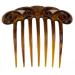 1pc XL comb ornament 10x9cm in havana - Made in Germany - WeLoveBeads Color: havana marble (Col.No.:M709) 10x9cm