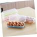 2pcs 10 Eggs Portable Refrigerator Clear Storage Bin with Lid Egg Holder Storage Box re-usable Green 24.5*10.5*7cm - Buy Online on GoSupps.com
