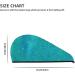 Quick-Dry Hair Towel Wrap - Blue Green Glitter Turban for Effortless Drying | Soft Hair Drying Towel with Button - Buy Online on GoSupps.com