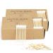 Tingdongwei 400 pieces of bamboo cotton swabs premium cotton swabs 100% plastic -free 100% biodegradable environmentally friendly ear sticks