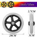 6in/7in/8in Replacement Walker Wheels Wheelchair Front Casters Solid Tires Anti-Slip Rubber Wheels for Rollators Set of 2-Black/Grey Grey 8in (20cm) - Buy Online on GoSupps.com