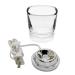 Replacement Charger Base Charging Glass Cup for Philip Care Electric Toothbrush  Compatible with Smart 9300 9500 9700 Series Electric Toothbrushes HX9901 HX9903 HX9924 HX9957 HX9984 (Silver)