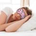 Red Cherry Floral Print Double-Sided Eye Mask | Soft Light Blocking for Better Sleep - International Shipping - Buy Online on GoSupps.com